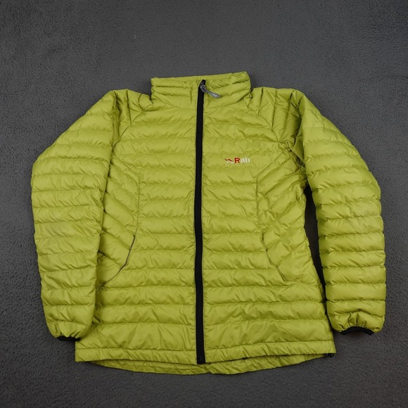 Rab Jacket Womens Medium Green Pertex Down Puffer Microlight ALpine Hiking - Picture 1 of 15